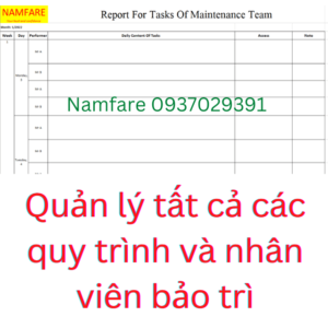 Quản lý bảo trì máy móc