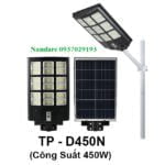 Đèn đường liền thể 3 mặt đèn TP Solar công suất 450w